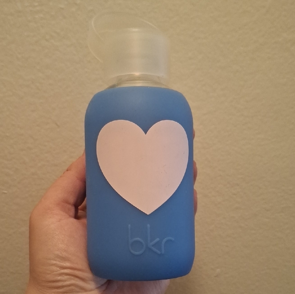 bkr Blue Bottle with White Heart